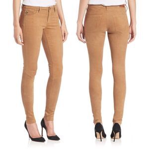 NWT 100% Lamb Leather Suede Adriano Goldschmied The Legging Skinny Jeans sz 28